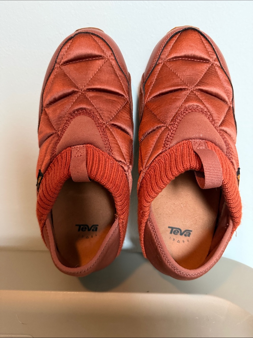 Teva ReEmber Women's Quilted Slip-On Shoes — Rust Orange